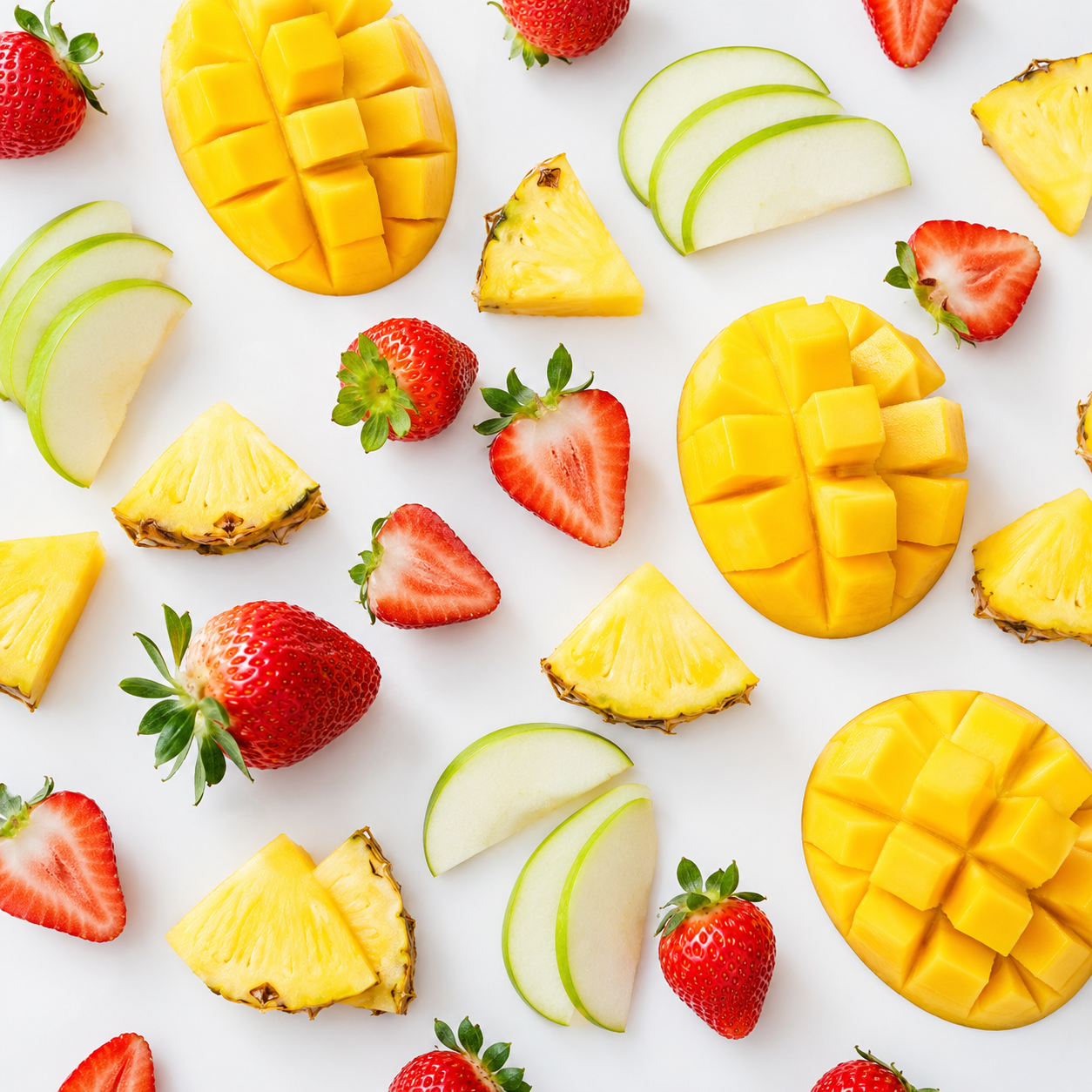 Fresh fruit ingredients for Siparoo smoothies